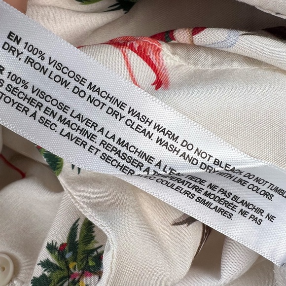 Christmas Holiday Shirt Beach Flamingos Mens MEDIUM Denim & Flower Ricky Singh - Picture 10 of 14